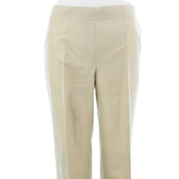 AKRIS PUNTO TAUPE SILK PANTS SIZE 4